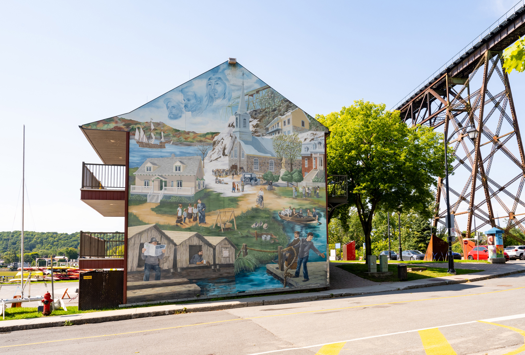 Fresque de la découverte du Cap Rouge - Art public de la Ville de Québec