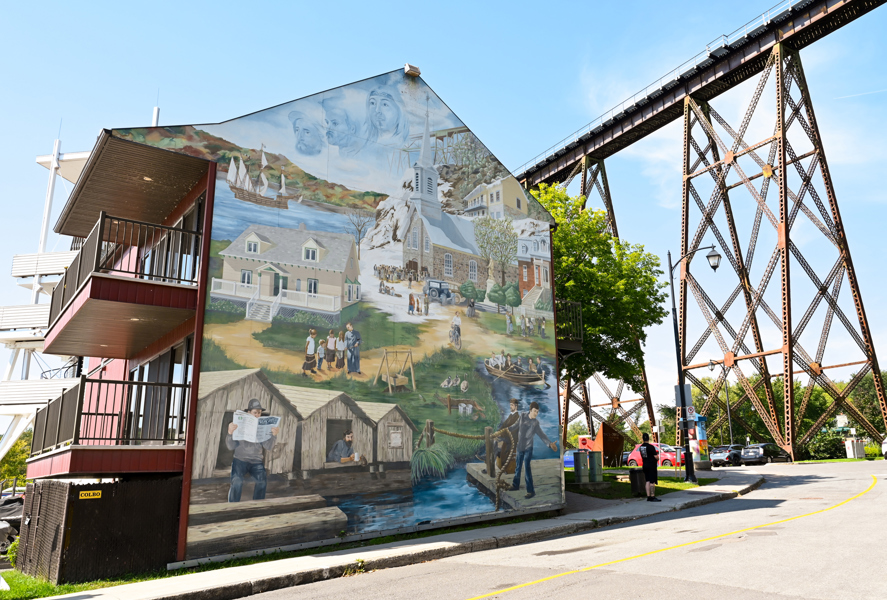 Fresque de la découverte du Cap Rouge - Art public de la Ville de Québec