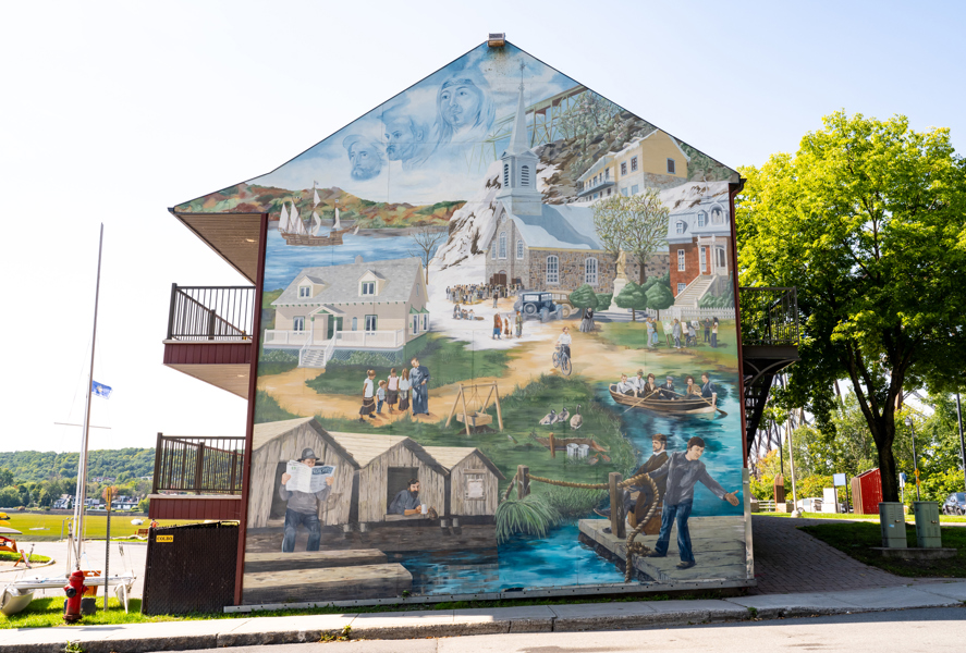 Fresque de la découverte du Cap Rouge - Art public de la Ville de Québec